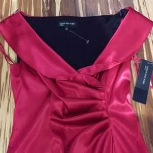 Jones New York red satin dress NWT